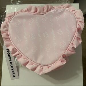 Stoney Clover Lane High Tea Printed Ruffle Heart Pouch